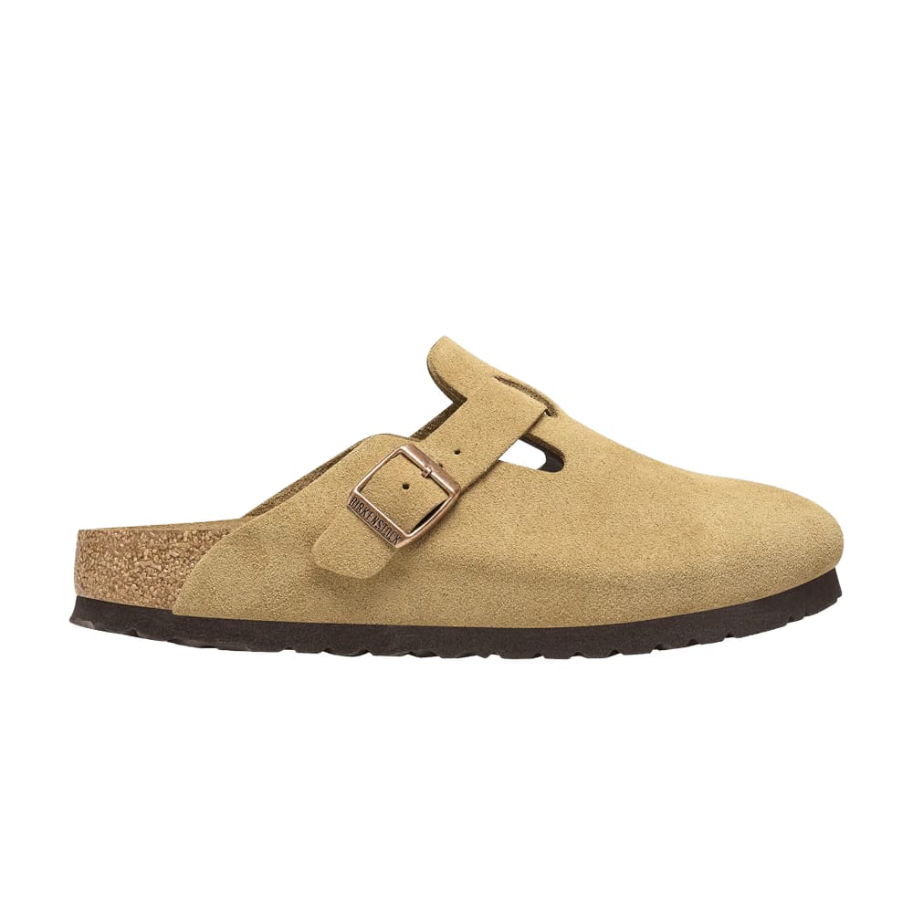 Birkenstock Wmns Boston Suede Leather 'Latte Cream'