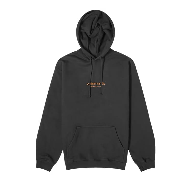 Vetements Urban Logo Hoodie Black