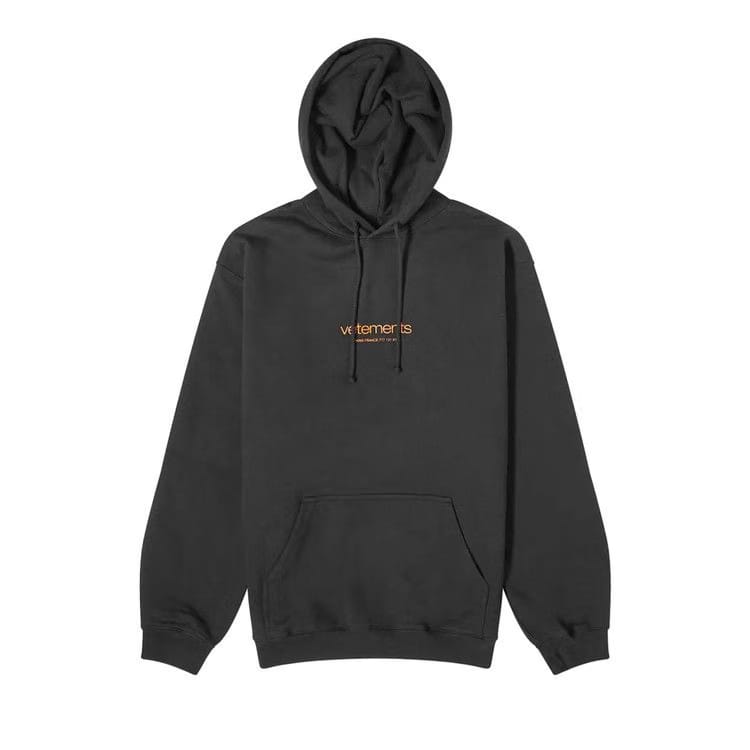 Vetements Urban Logo Hoodie Black