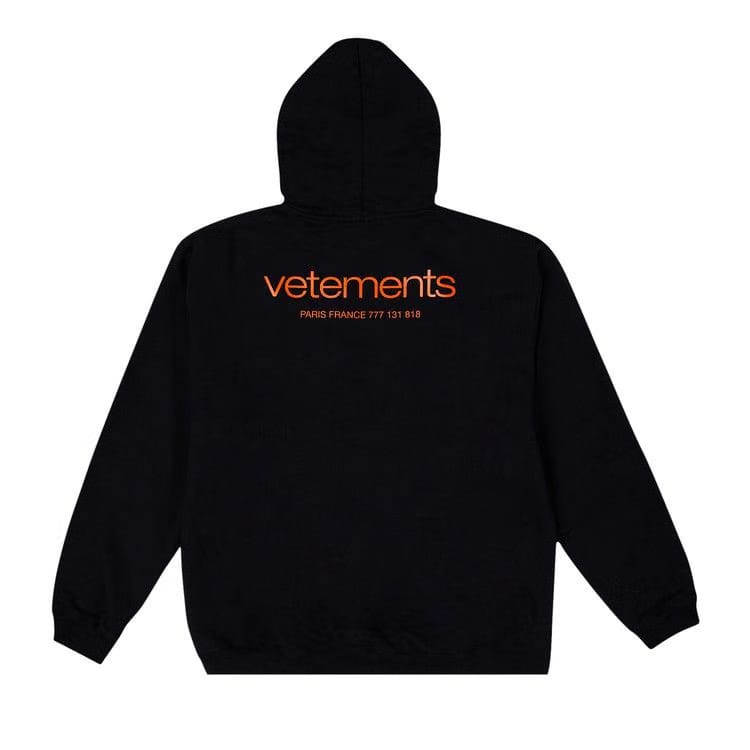 Vetements Urban Logo Hoodie Black
