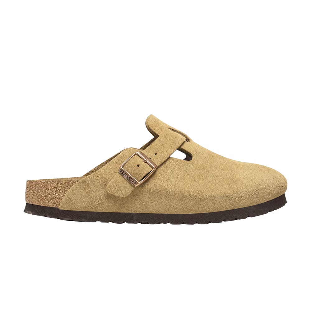 Birkenstock Boston Suede Leather Latte Cream