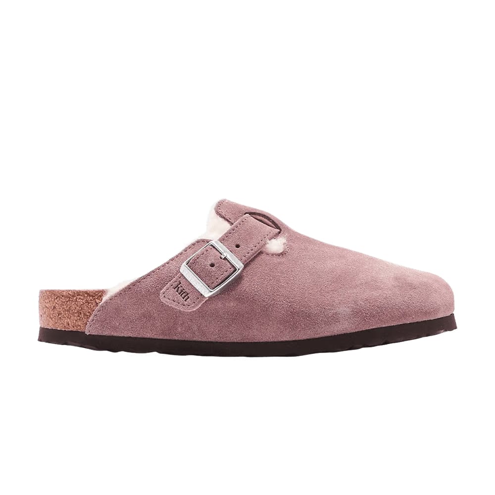 Kith x Birkenstock Boston Shearling Antler Taupe