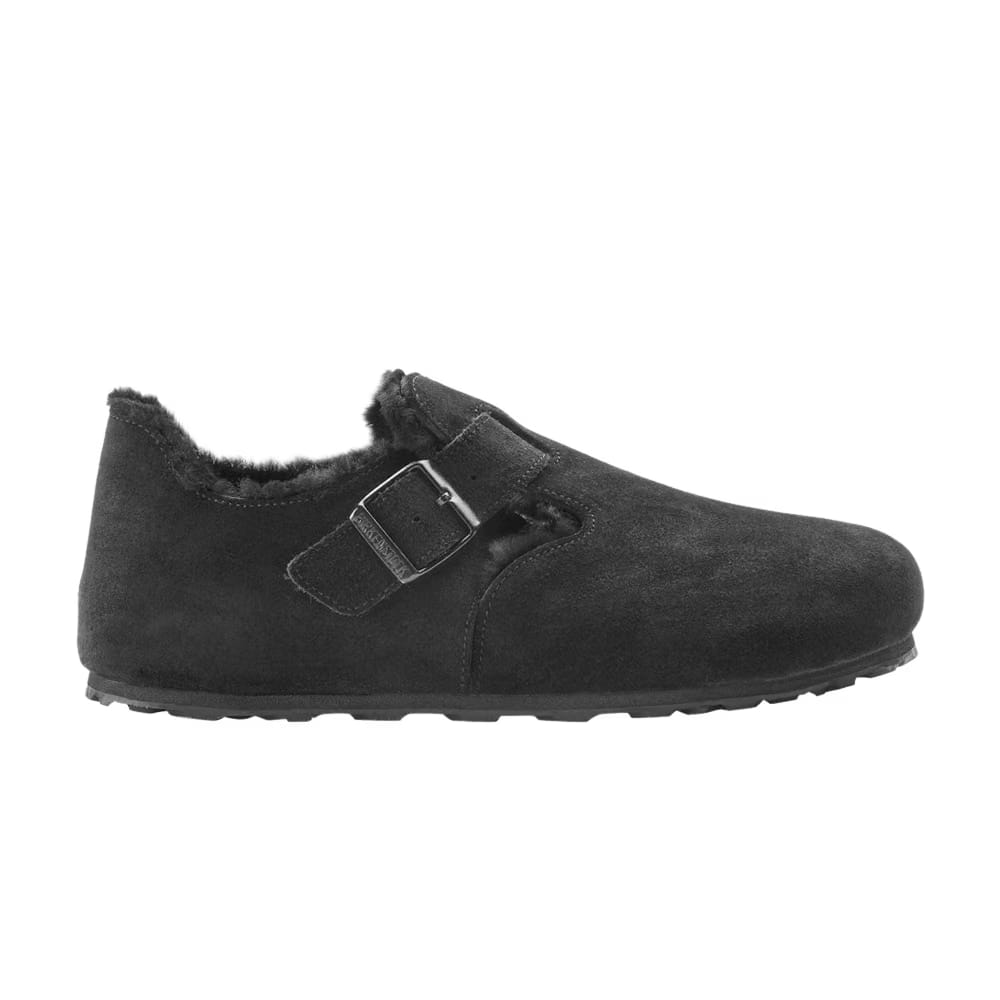 Birkenstock London Shearling Suede Leather Black