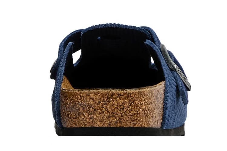 Birkenstock Boston Suede Embossed Corduroy Narrow Indigo