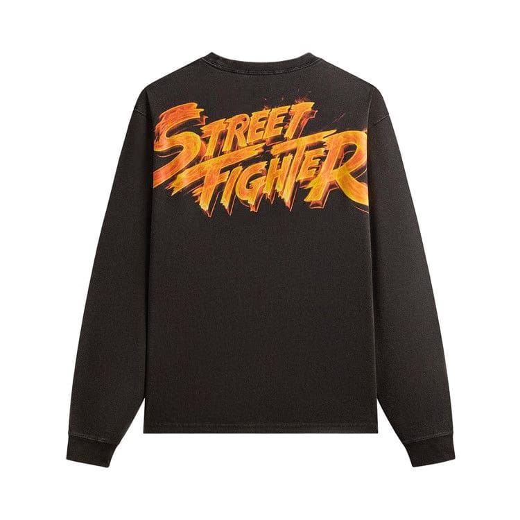Kith x Capcom Street Fighter Flame Vintage Long-Sleeve T-Shirt Black
