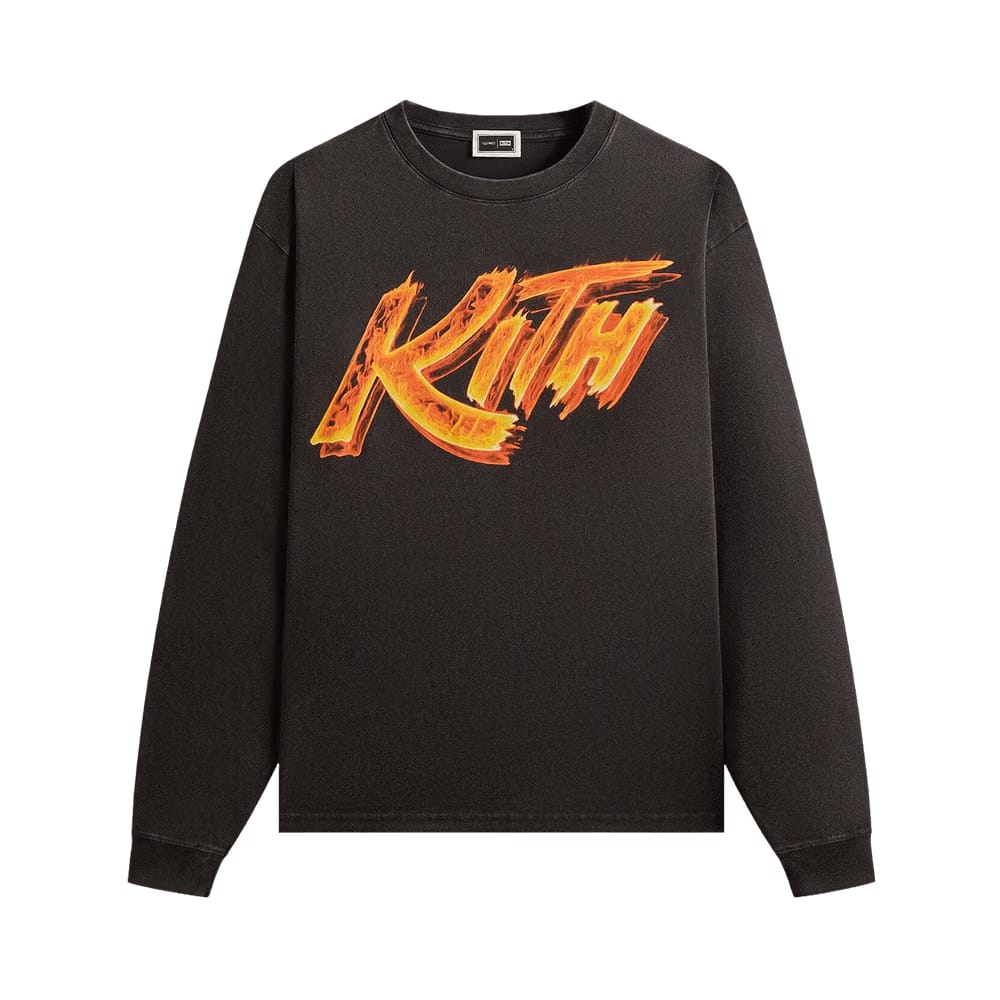 Kith x Capcom Street Fighter Flame Vintage Long-Sleeve T-Shirt Black