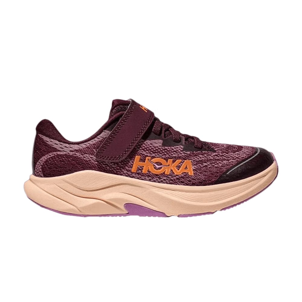 HOKA Rincon 4 Little Kids Black Cherry Classic Mauve