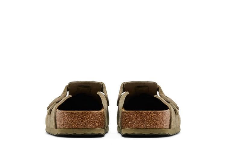 Birkenstock Boston Suede Leather Faded Khaki
