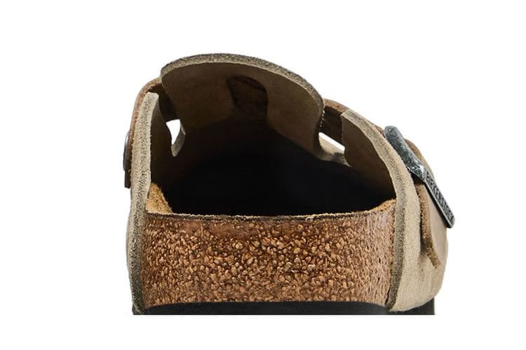 Birkenstock Boston Braided Suede Leather Narrow Taupe