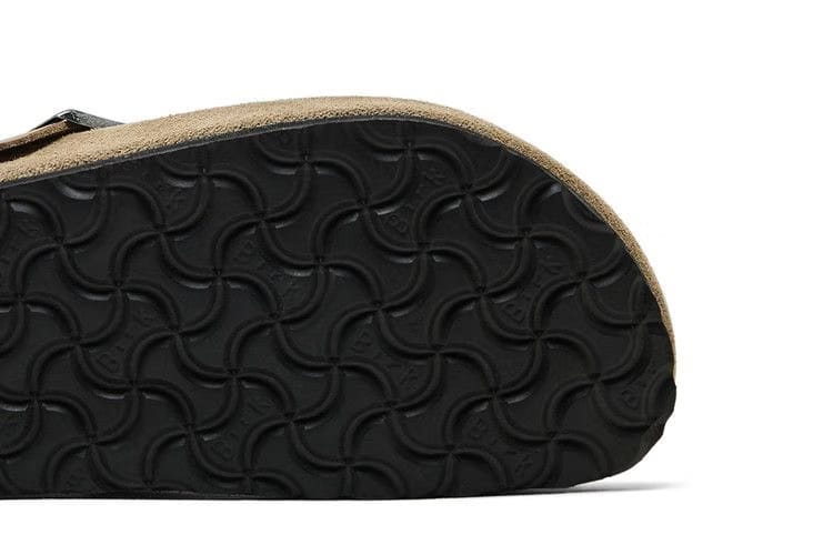 Birkenstock Boston Braided Suede Leather Narrow Taupe