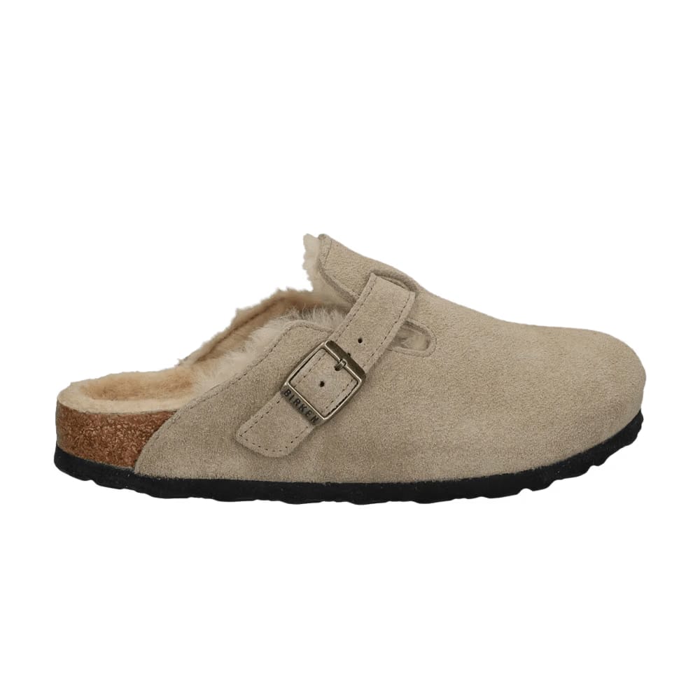 Birkenstock Wmns Boston Shearling Suede 'Taupe'