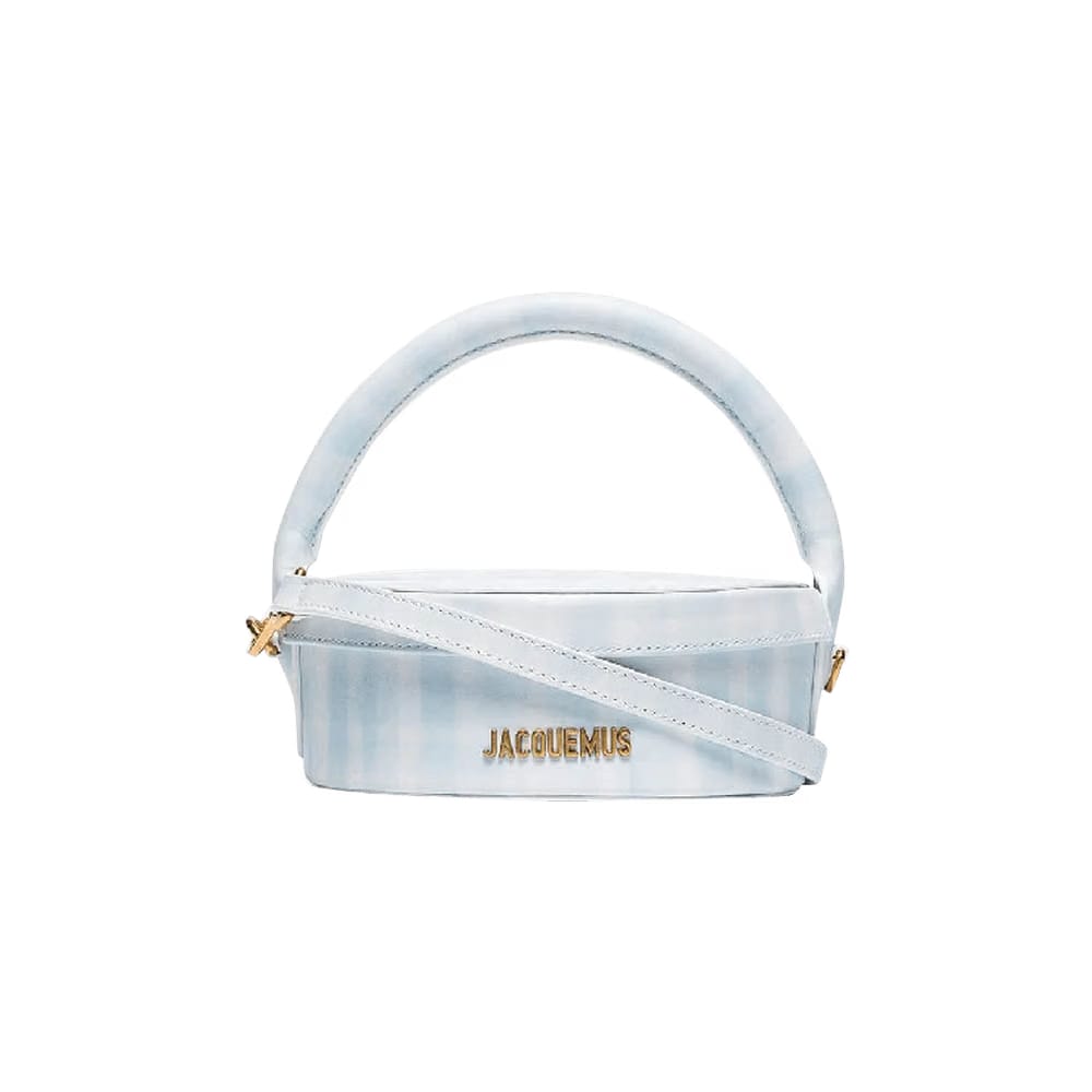 Jacquemus La Boite A Gateaux Bag Print Blue Checked