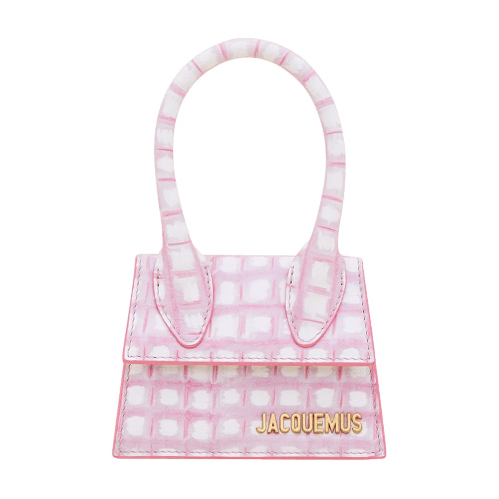 Jacquemus Le Chiquito Mini Bag Print Pink Checked