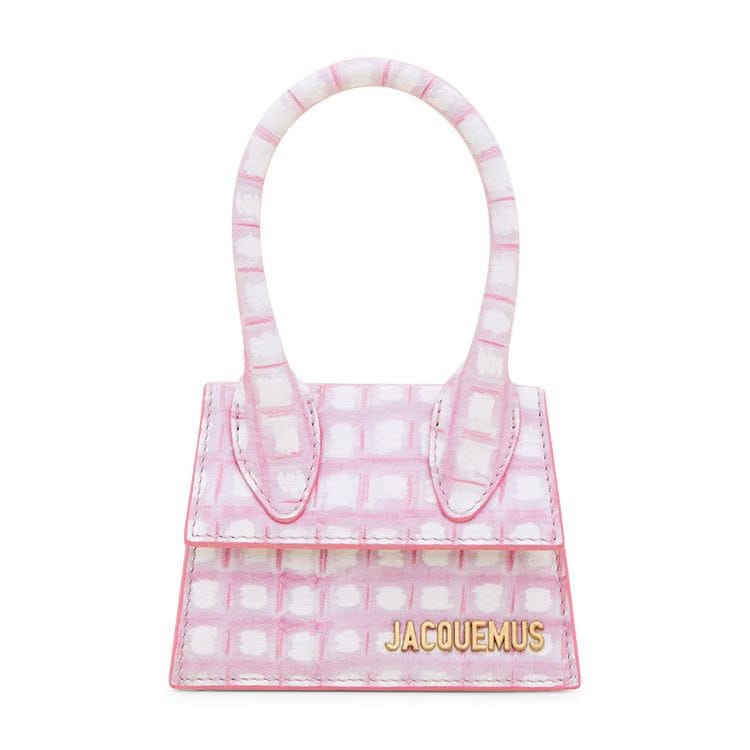 Jacquemus Le Chiquito Mini Bag Print Pink Checked