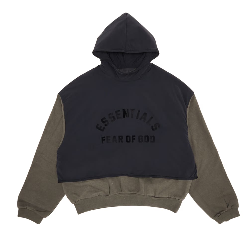 Fear of God Essentials Nylon Fleece Hooded Sweater Ink/Jet Black