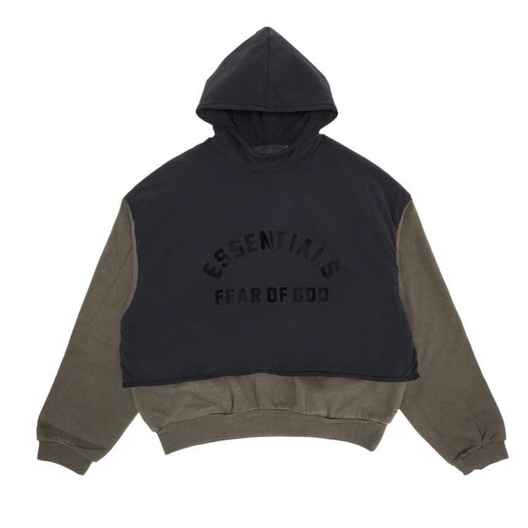 Fear of God Essentials Nylon Fleece Hooded Sweater Ink/Jet Black