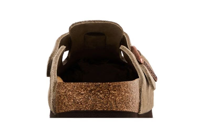 Birkenstock Boston Soft Footbed Suede Narrow Fit Taupe