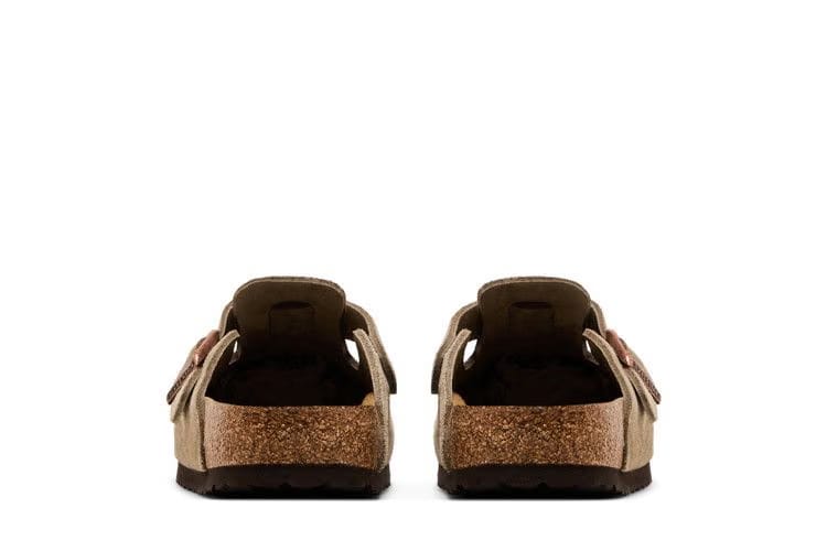 Birkenstock Boston Soft Footbed Suede Narrow Fit Taupe