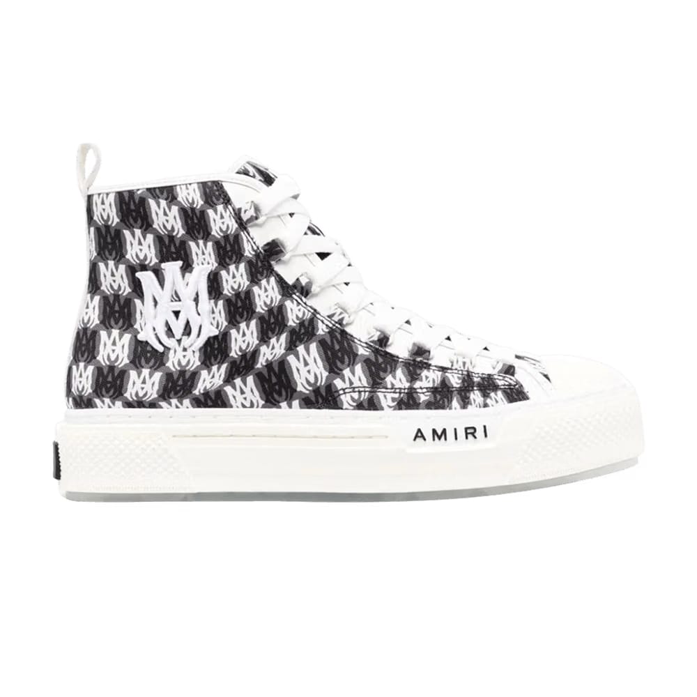 Amiri Court High Allover Logo - White Black