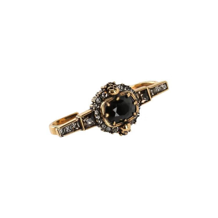 Alexander McQueen Jeweled Stick Bar Ear Cuff Multicolor