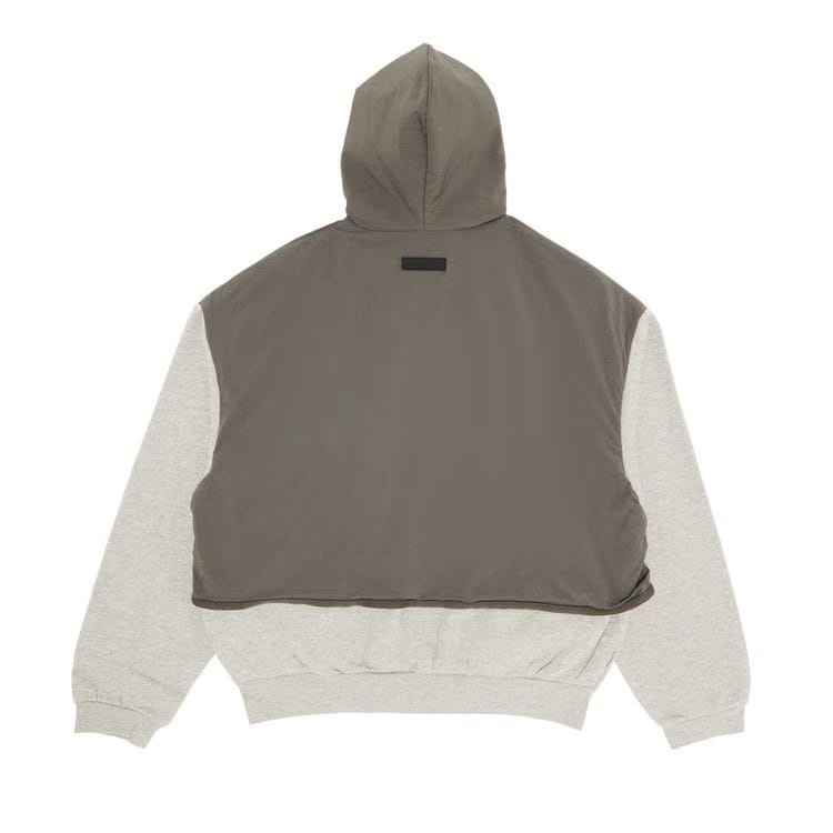 Fear of God Essentials Nylon Fleece Hooded Sweater Dark Heather Oatmeal/Ink