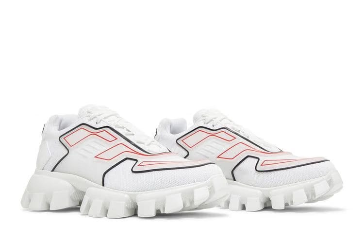 Prada Cloudbust Thunder Knit White Red