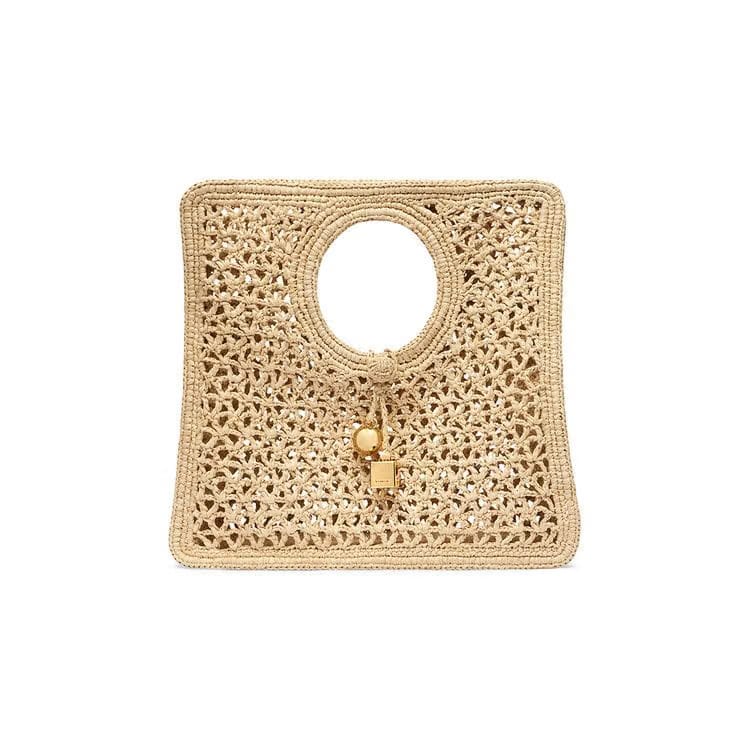 Jacquemus Spiaggia Small Square Bag Natural