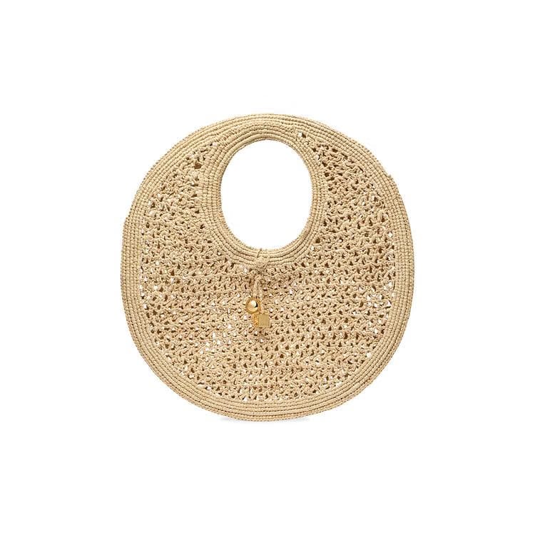 Jacquemus Spiaggia Round Bag Natural