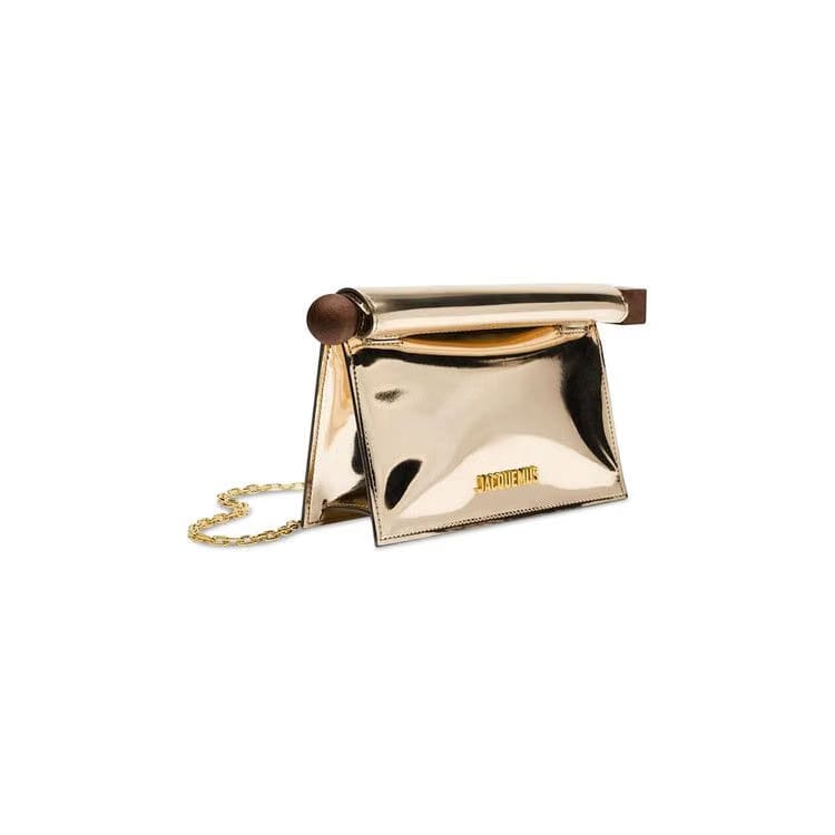 Jacquemus La Petite Pochette Rond Clutch Gold