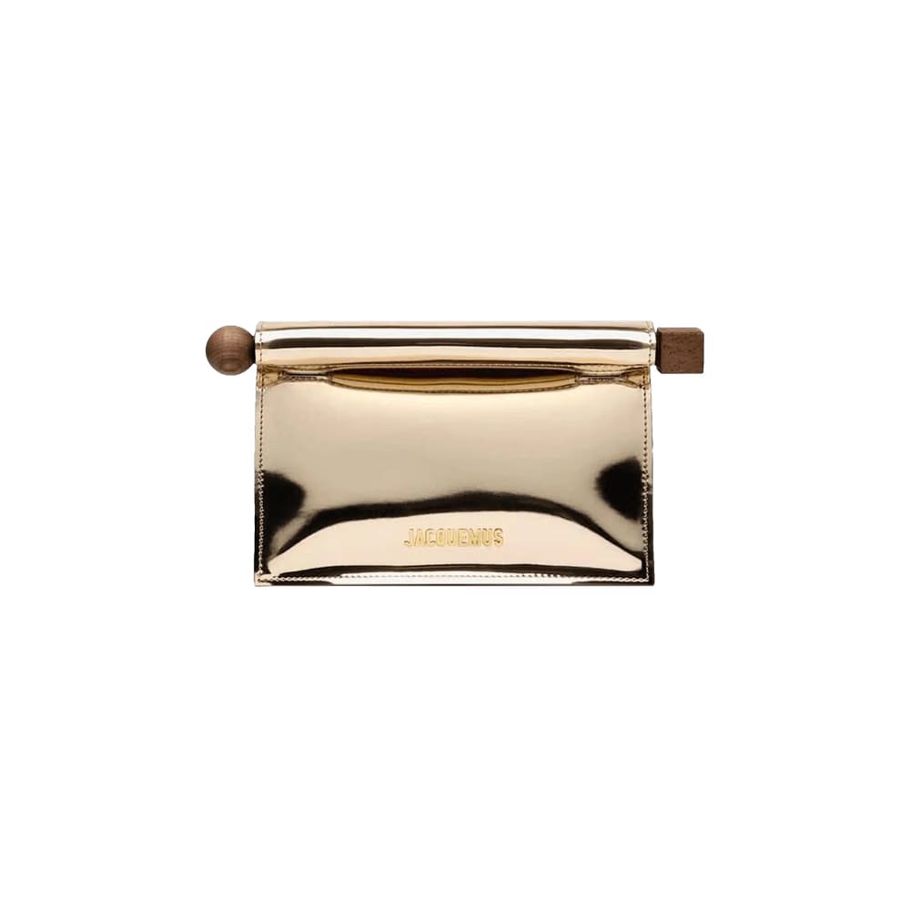 Jacquemus La Petite Pochette Rond Clutch Gold