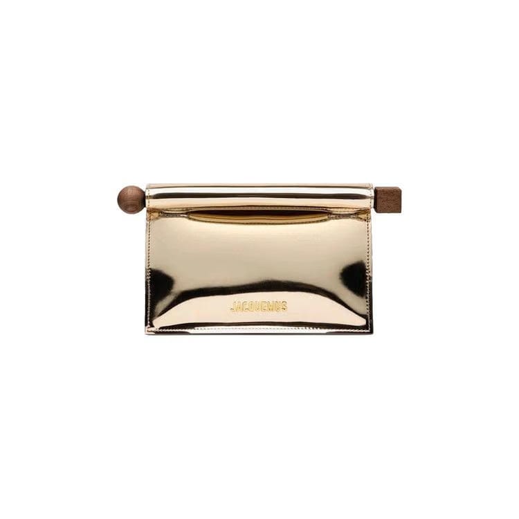 Jacquemus La Petite Pochette Rond Clutch Gold