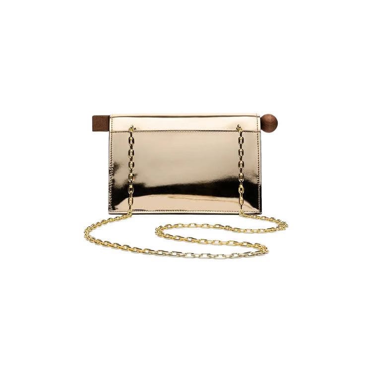 Jacquemus La Petite Pochette Rond Clutch Gold