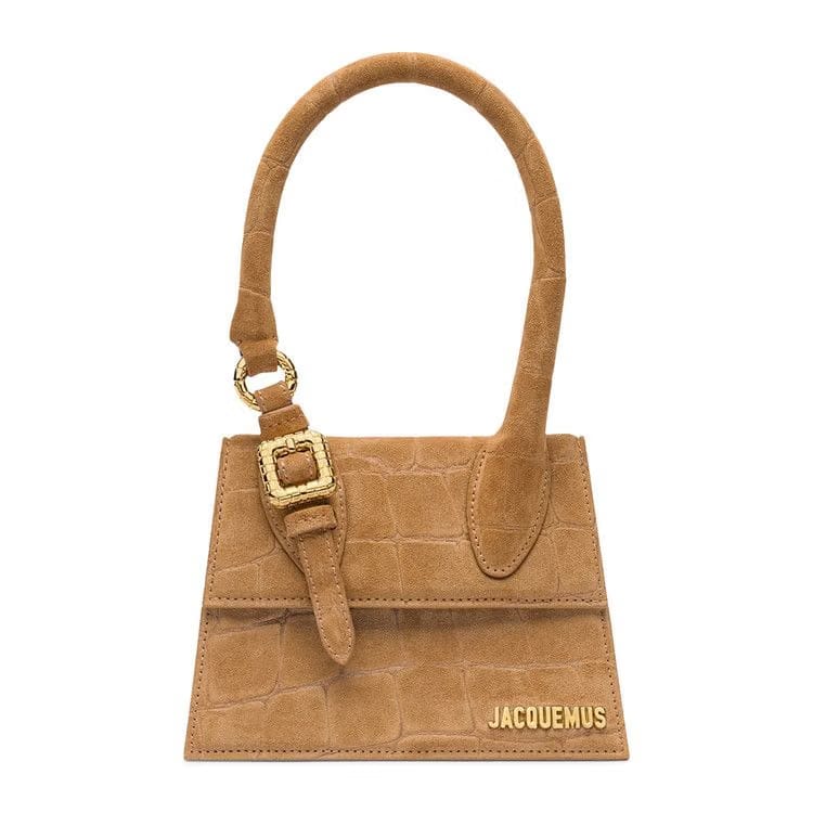 Jacquemus The Medium Chiquito With Buckle Signature Buckled Handbag Camel