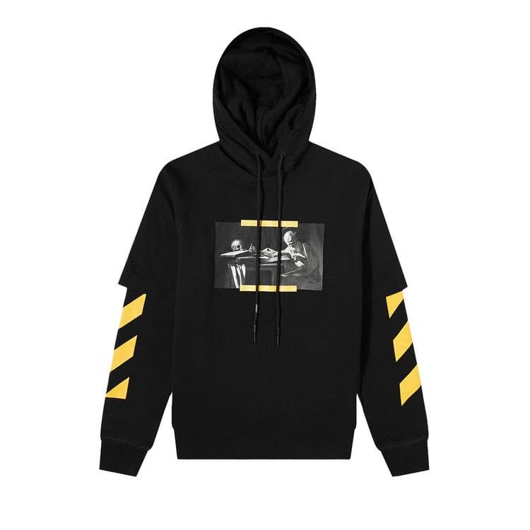 Off-White Caravaggio Painting Double Sleeve Hoodie Black/Multicolor