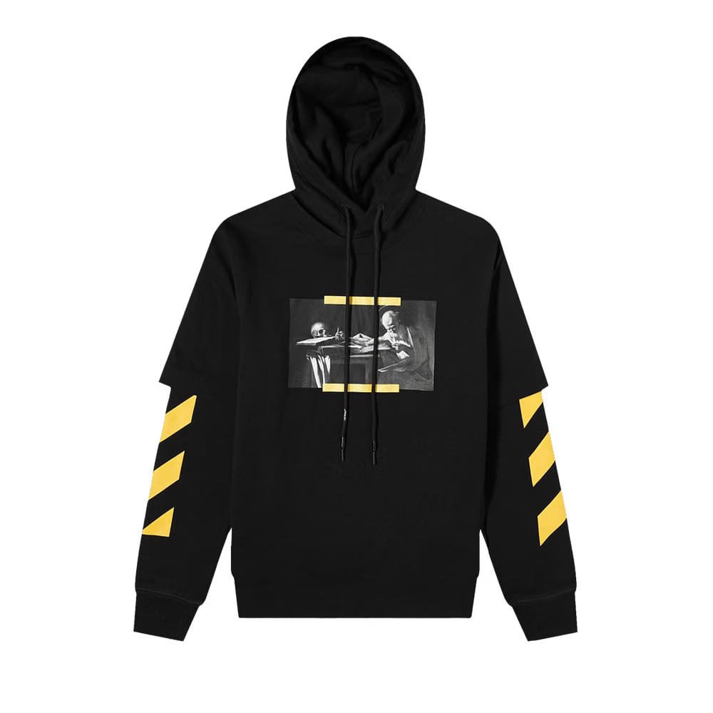Off-White Caravaggio Painting Double Sleeve Hoodie Black/Multicolor
