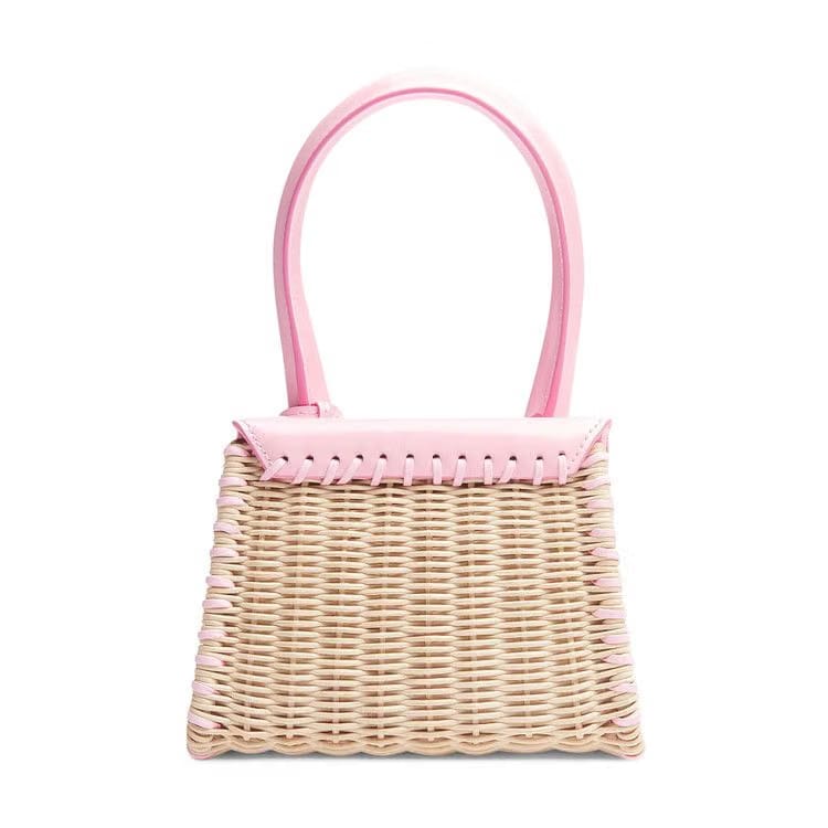 Jacquemus Le Chiquito Moyen Osier Mini Bag Pale Pink