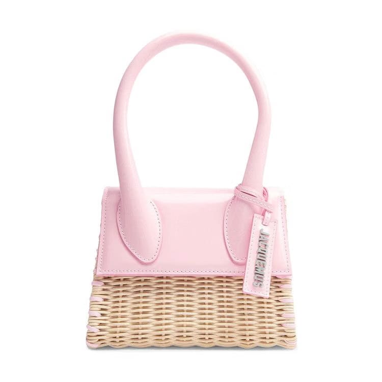 Jacquemus Le Chiquito Moyen Osier Mini Bag Pale Pink