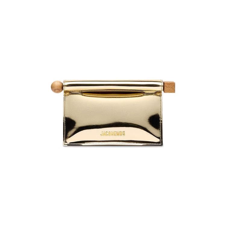 Jacquemus La Petite Pochette Rond Clutch Bag Gold