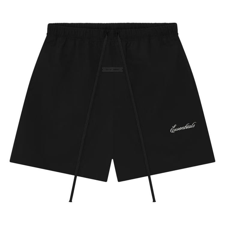 Fear of God Essentials Sporty Nylon Classic Shorts Jet Black