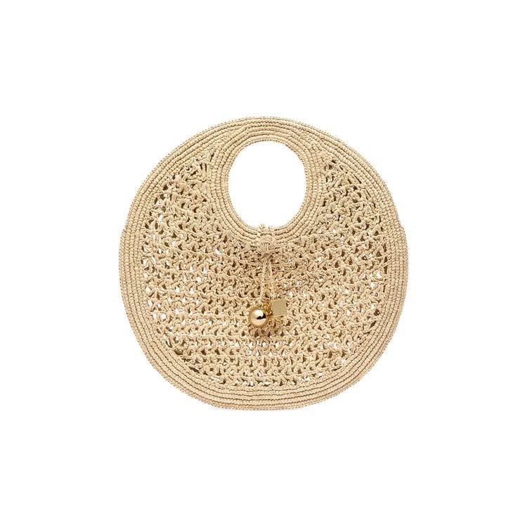 Jacquemus Le Petite Round Spiaggia Bag Natural