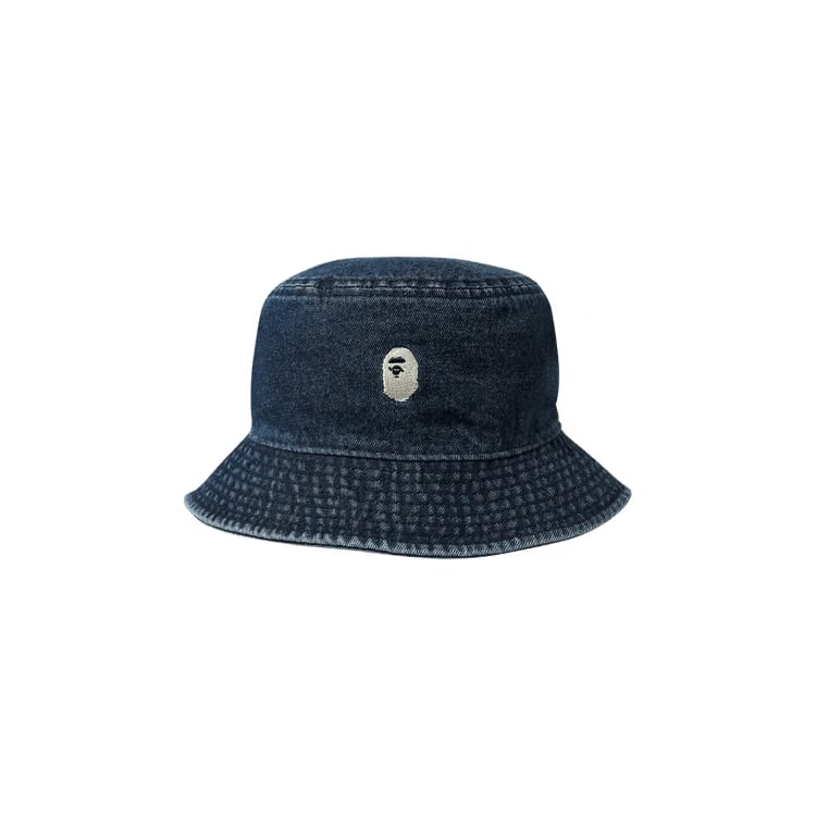 BAPE One Point Denim Bucket Hat Indigo