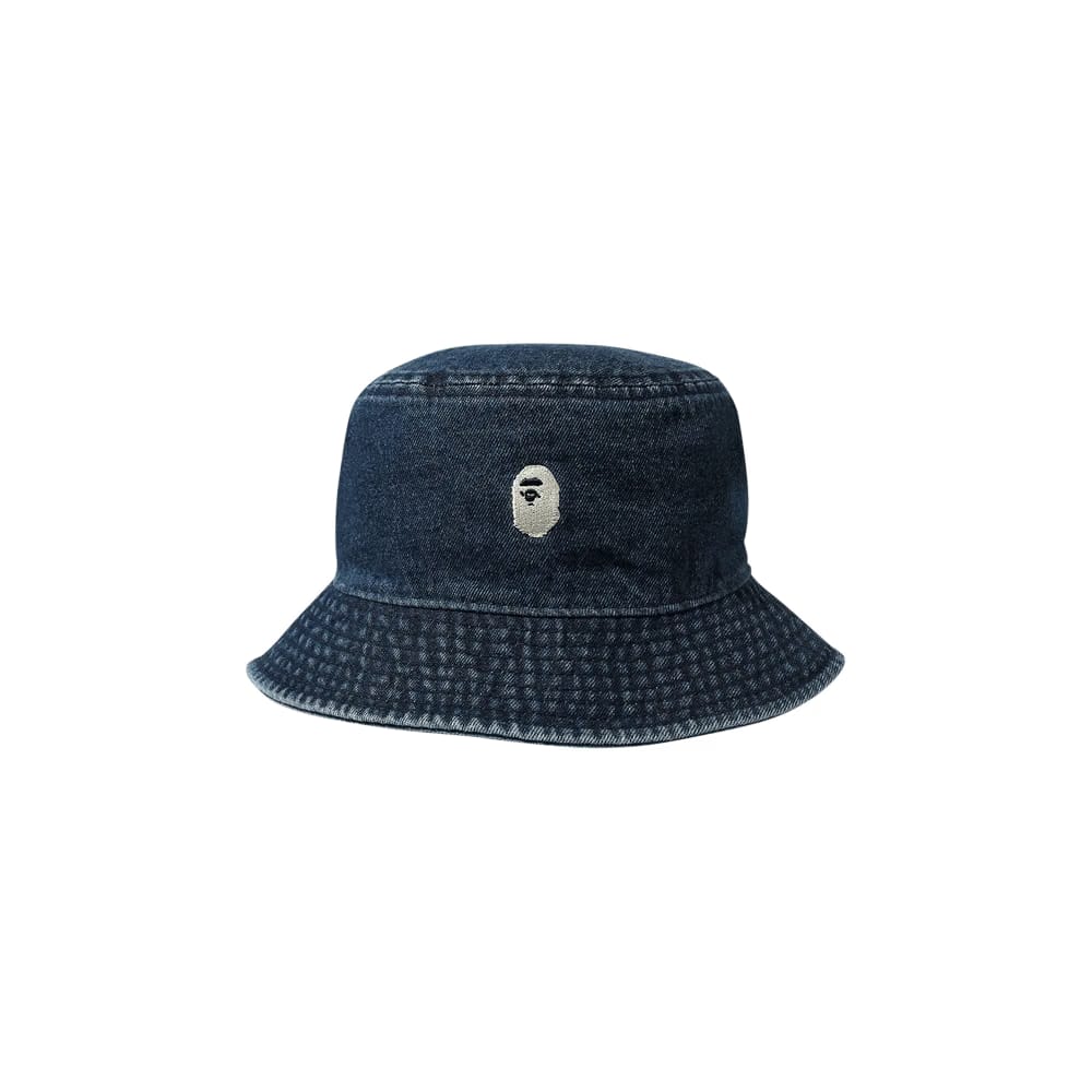 BAPE One Point Denim Bucket Hat Indigo