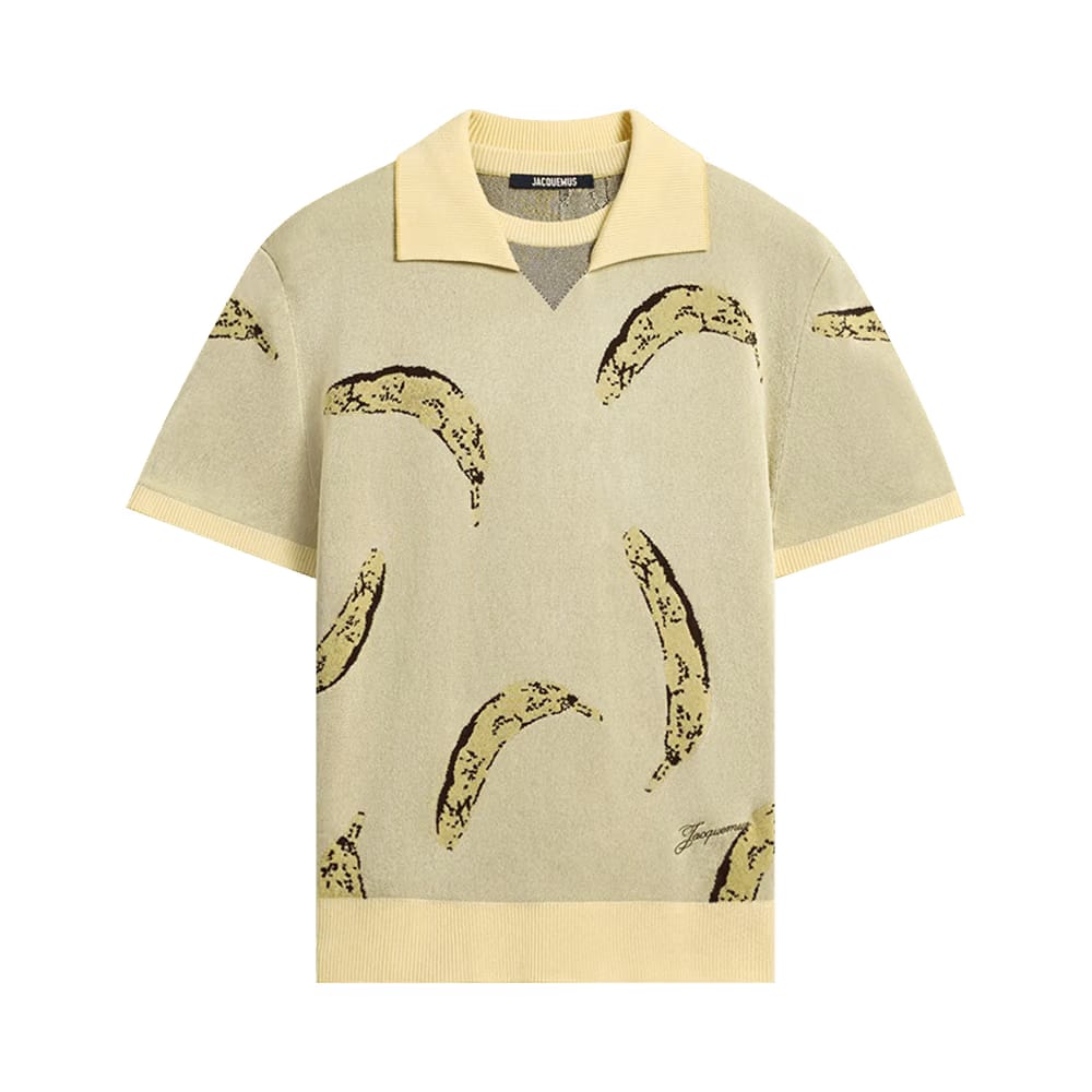 Jacquemus Le Polo Marino Banana Jacquard Yellow