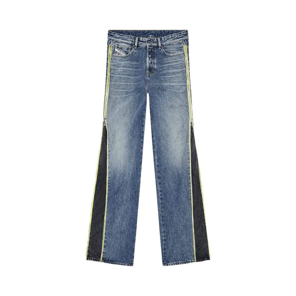 Diesel D-Rise Straight Leg Jeans Medium Blue