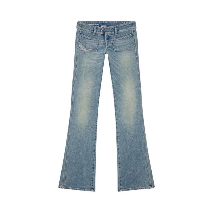 Diesel D-Hush Low Rise Slim Flared Jeans Blue