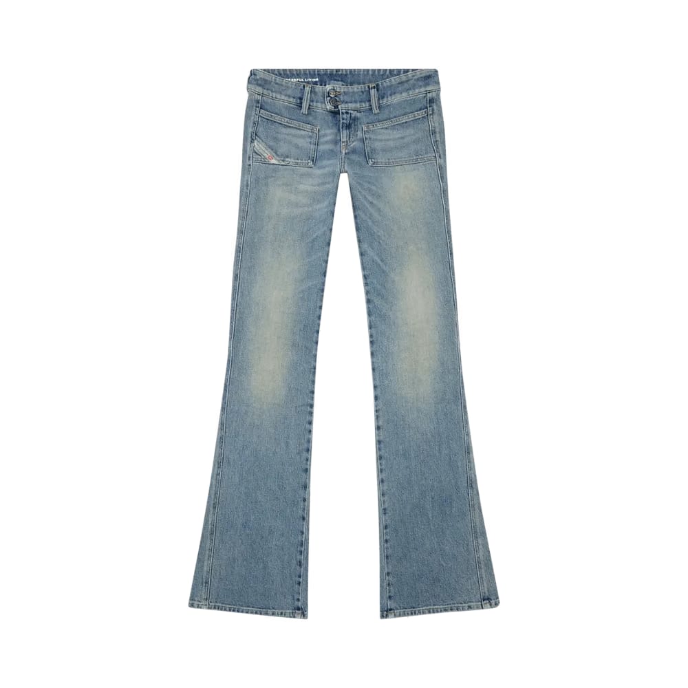 Diesel D-Hush Low Rise Slim Flared Jeans Blue
