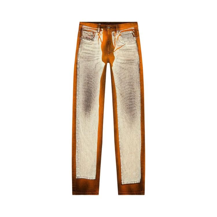 Diesel Trompe L'Oeil Straight Leg Jeans Black Denim