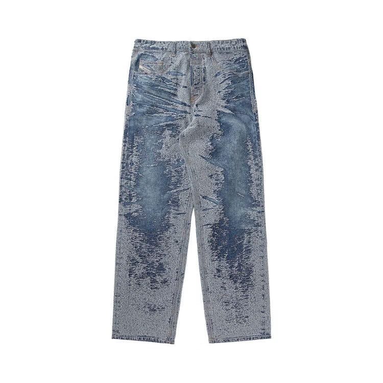 Diesel Distressed Loose Jeans Blue