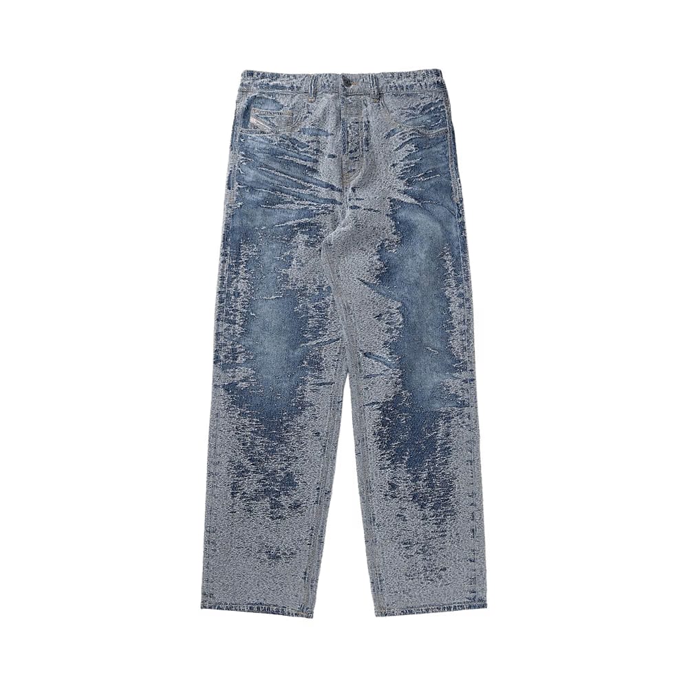 Diesel Distressed Loose Jeans Blue
