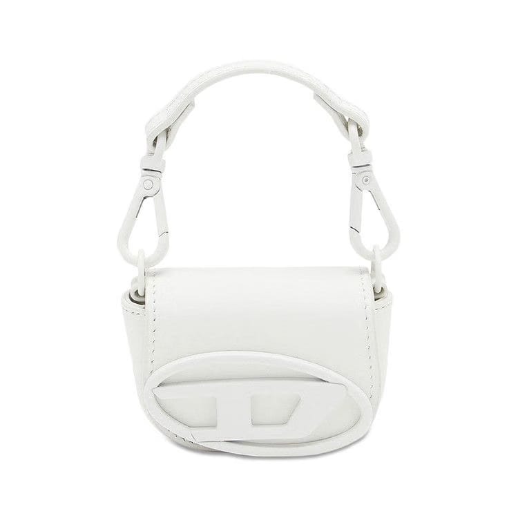 Diesel 1DR Chain XXS Leather Crossbody Bag White